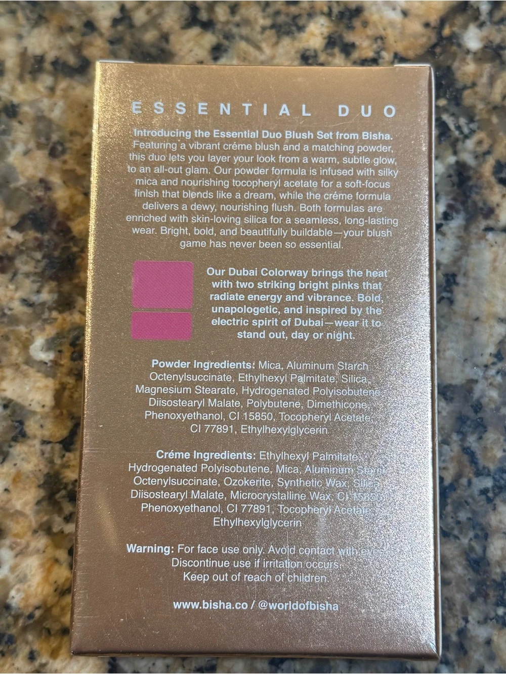 Bisha Essential Duo Blush Dubai + Setting Powder Tokyo Translucent Bundle NIB